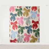 Christmas Bows Coquette Wandteppich (Vorderseite)