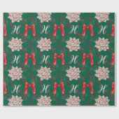 Christmas Bows Wrapping Paper Geschenkpapier (Flach)