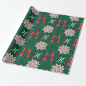 Christmas Bows Wrapping Paper Geschenkpapier (Ungerollt)