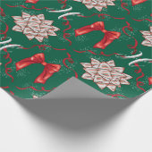 Christmas Bows Wrapping Paper Geschenkpapier (Ecke)