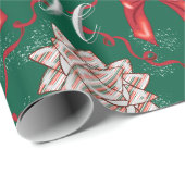 Christmas Bows Wrapping Paper Geschenkpapier (Rolleneckpunkt)