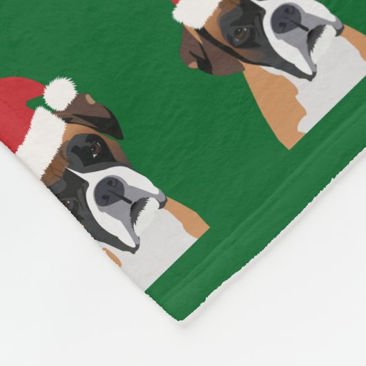 Christmas Boxer Dog Fleecedecke (Ecke)