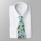 Christmas Boxer Dog Neck Tie Krawatte (Gebunden)