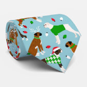 Christmas Boxer Dog Neck Tie Krawatte (Gerollt)