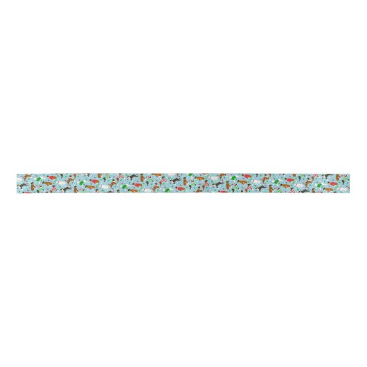 Christmas Boxer Dog Satin Ribbon Satinband (Vorderseite)