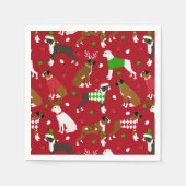 Christmas Boxer Dog Serviette (Vorderseite)