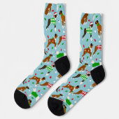 Christmas Boxer Dog Socken (Linkes Detail)