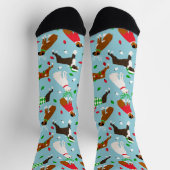 Christmas Boxer Dog Socken (Oben)
