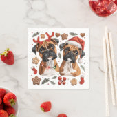 Christmas Boxer Hunde Serviette (Beispiel)
