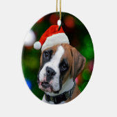 Christmas Boxer Keramik Ornament (Rechts)