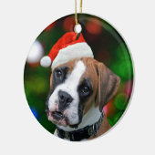 Christmas Boxer Keramik Ornament (Links)