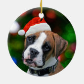 Christmas Boxer Keramik Ornament (Hinten)