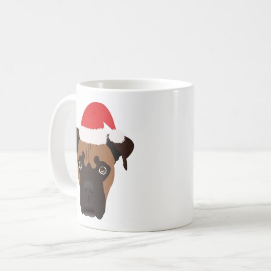 Christmas Boxer Puppy Kaffeetasse (Vorderseite Links)