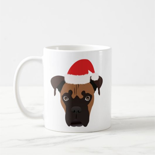 Christmas Boxer Puppy Kaffeetasse (Links)