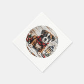 Christmas Boxer Puppy Serviette (Ecke)