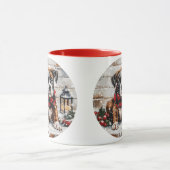 Christmas Boxer Puppy Tasse (Zentrum)