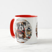Christmas Boxer Puppy Tasse (Vorderseite Links)