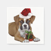 Christmas Boxer Welpe Serviette (Vorderseite)