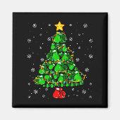 Christmas Boxing Srts Lover Xmas Tree Lights Paj Magnet (Vorne)