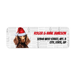 Christmas Boykin Spaniel Dog Holiday Adresse