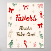 Christmas Bridal Shower Favor  Poster (Vorne)