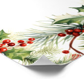 Christmas Bridal Shower Holly Berries Tea party Poster (Ecke)
