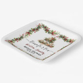 Christmas Bridal Shower holly Tea Time Party Pappteller (Gewinkelt)