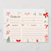 Christmas Bridal Shower Recipe Card Einladung (Vorderseite)