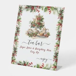 Christmas Bridal Shower Tea party Bar Sockelschild