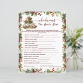 Christmas Bridal Shower who knows the bride Games (Stehend Vorderseite)