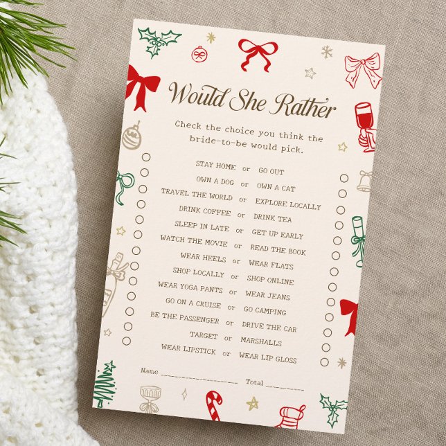 Christmas Bridal Shower Would She Rather Game (Von Creator hochgeladen)