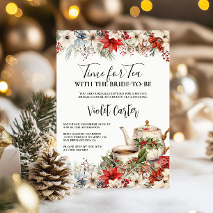 Christmas Bridal Tee Party Brautparty Einladung