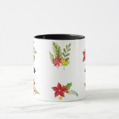 Christmas Bright Holly Black Script Mama Black Tasse (Zentrum)