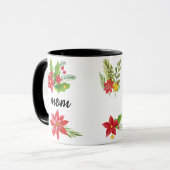 Christmas Bright Holly Black Script Mama Black Tasse (Vorderseite Links)