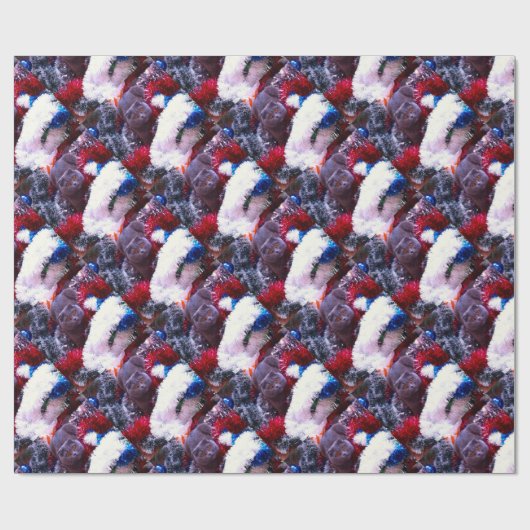 Christmas British Blue Geschenkpapier (Flach)