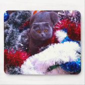 Christmas British Blue Mousepad (Vorne)