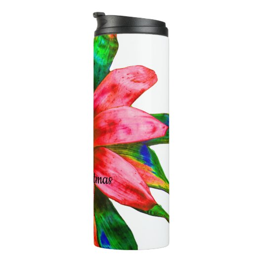 Christmas Bromeliad Thermal Tumbler Thermosbecher (Nach rechts gedreht)