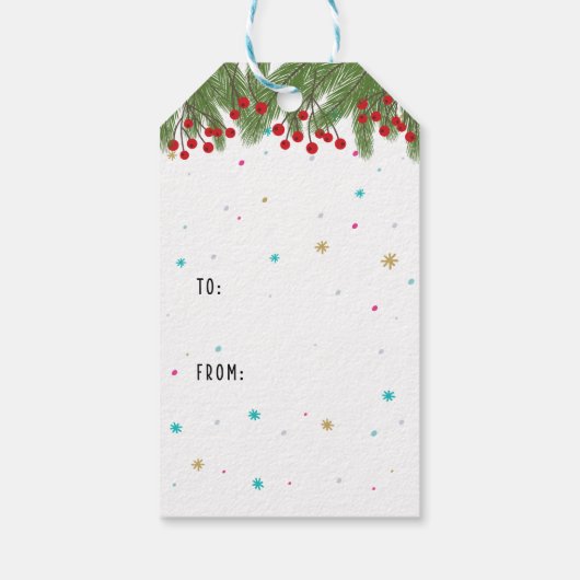 Christmas Brown Cat Funny Geschenkanhänger (Rückseite)