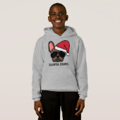 Christmas Brown French Bulldog Hoodie (Vorne ganz)