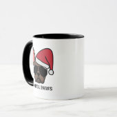 Christmas Brown French Bulldog Tasse (Vorderseite Links)