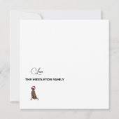 Christmas Brown Labrador Hund Grün Fröhlicher Gruß (Rückseite)