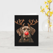 Christmas Brown Labrador Retriever Reindeer Dog Lo Karte (Gelbe Blume)