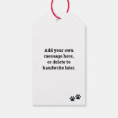 Christmas Brown Tan French Bulldog-Geschenkartikel Geschenkanhänger (Rückseite)