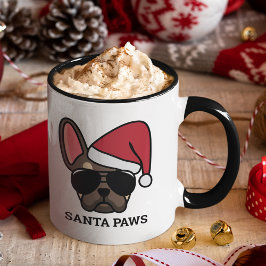 Christmas Brown Tan French Bulldog Tasse