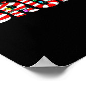 Christmas Bruh Candy Cane Santa Hat Xmas Slang Mem Poster (Ecke)