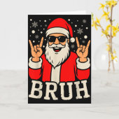 Christmas Bruh Meme Funny Santa Claus Teen Boys Ki Karte (Gelbe Blume)