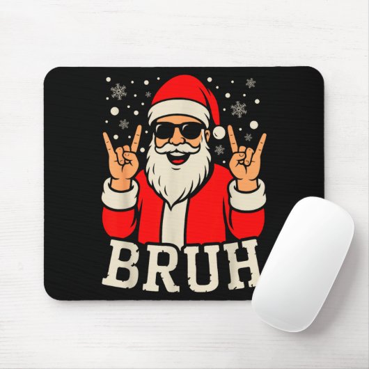 Christmas Bruh Meme Funny Santa Claus Teen Boys Ki Mousepad (Mit Mouse)