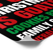 Christmas Bruh No Cap Cookies Bussin Funny Rizz Me Poster (Ecke)