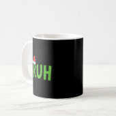 Christmas Bruh Santa Hat Funny Xmas Meme Humor Men Kaffeetasse (Vorderseite Links)