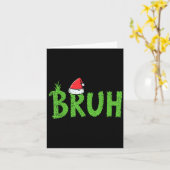 Christmas Bruh Santa Hat Funny Xmas Meme Humor Men Karte (Gelbe Blume)